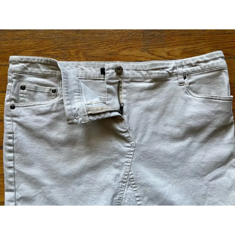 WILLI SMITH Beige Denim Stretch Mini Skirt sz 14